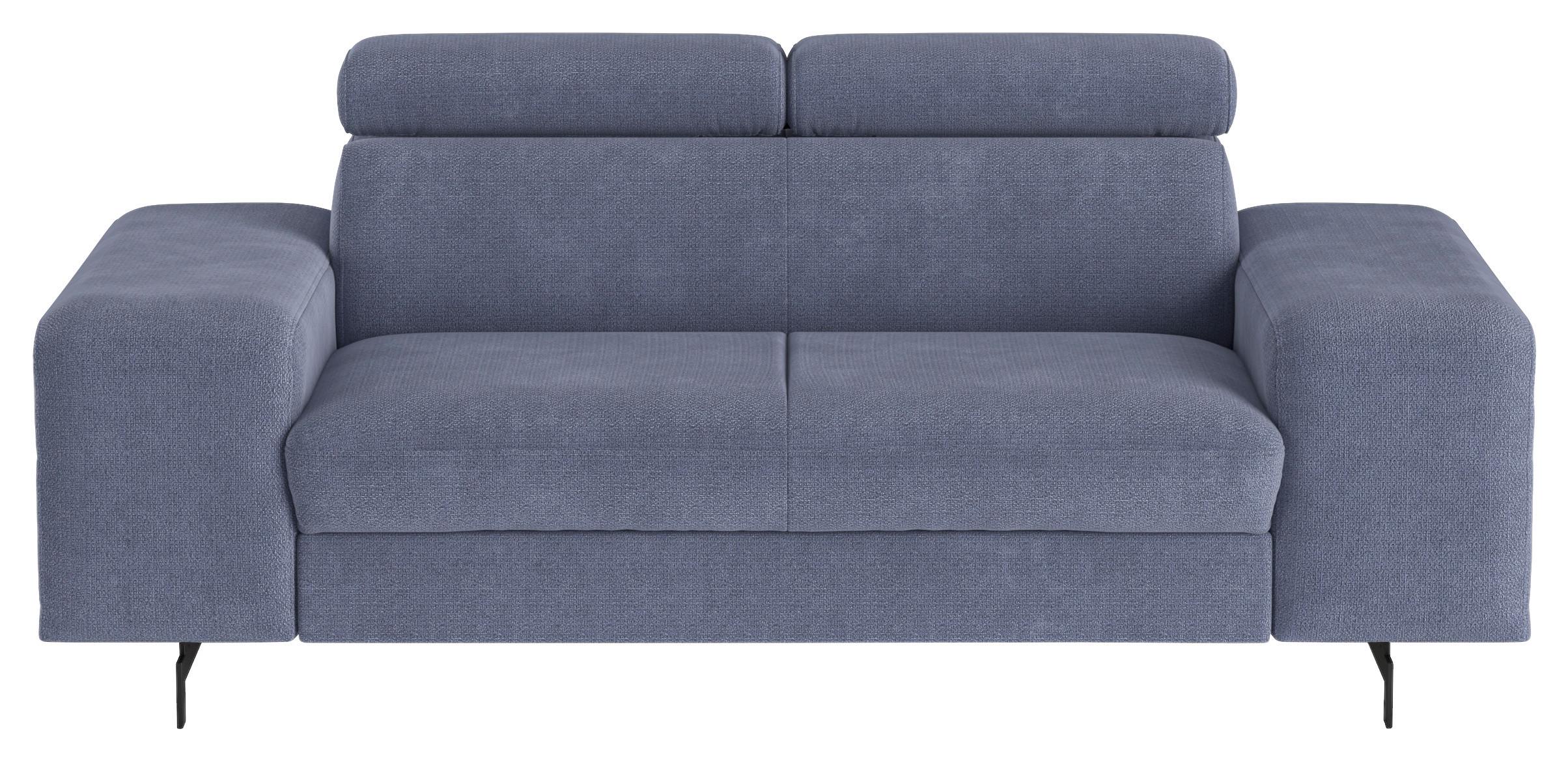 2-Sitzer-Sofa Emma Blau B: 198 cm - Blau/Schwarz, Textil (198/81/100cm) - MID.YOU