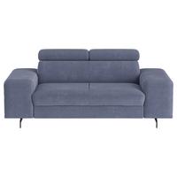 2-Sitzer-Sofa Emma Blau B: 198 cm - Blau/Schwarz, Textil (198/81/100cm) - MID.YOU
