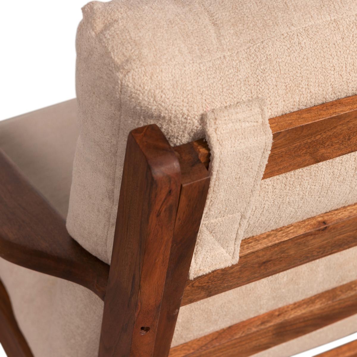 Sessel Houston Naturfarben B: 71 cm - Naturfarben/Akaziefarben, Design, Holz/Textil (71/86/71cm) - Livetastic