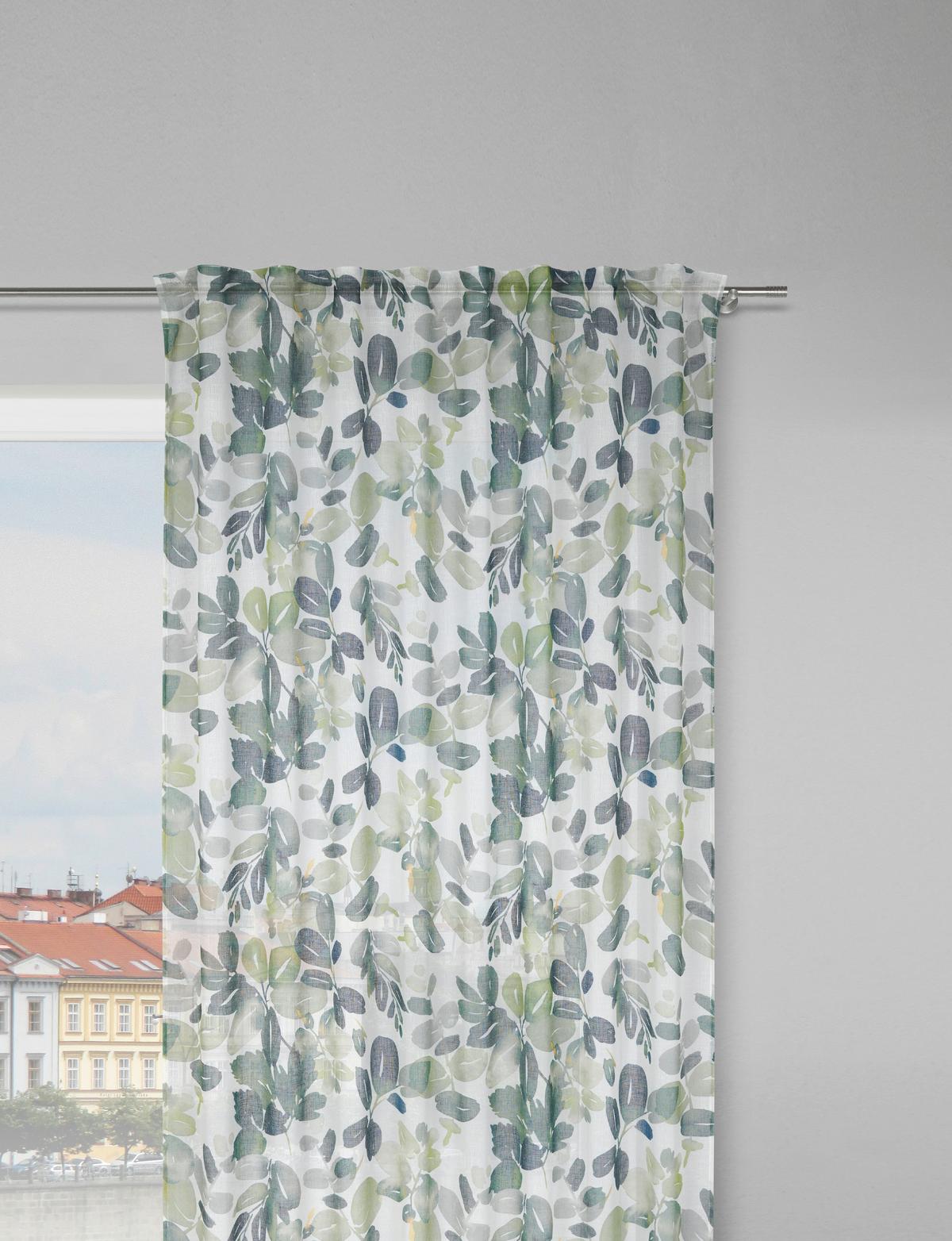 HOTOVÝ ZÁVES Steffi, 135/255cm - zelená, Romantik / Landhaus, textil (135/255cm) - Mömax