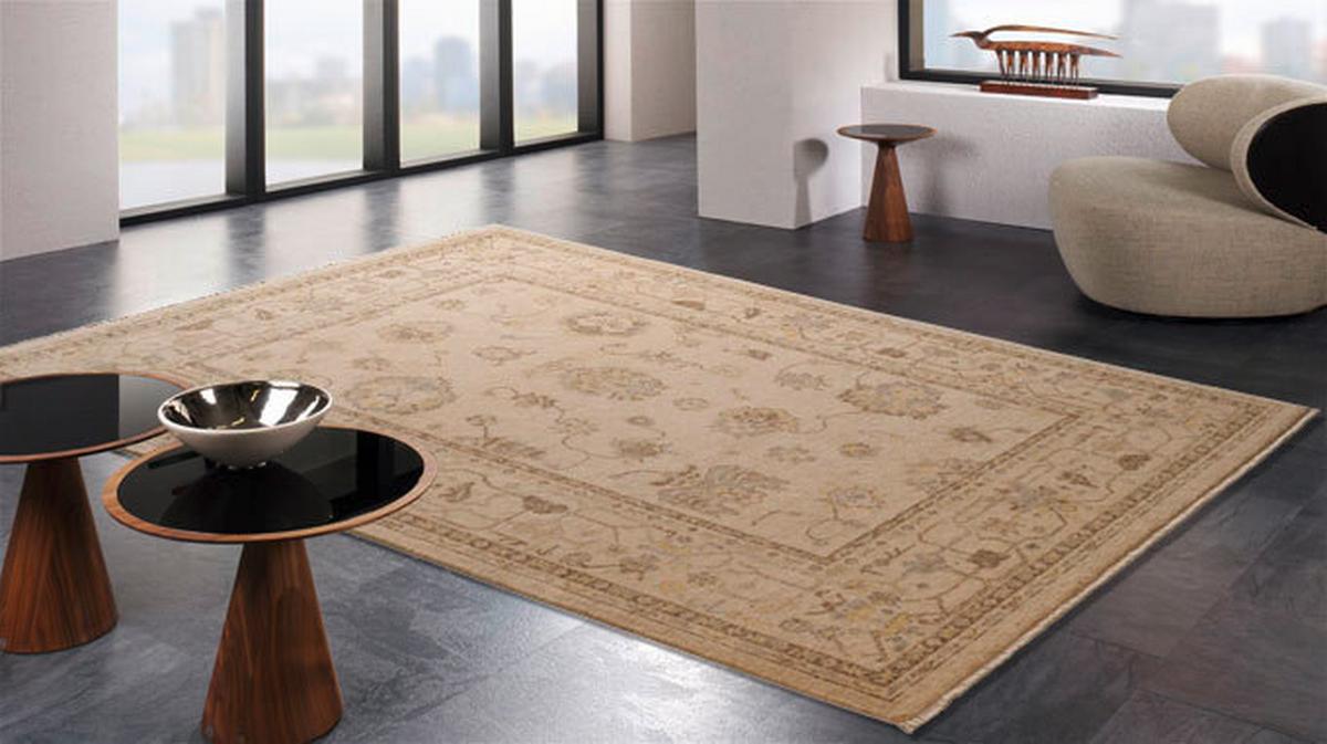 Orientteppich Larkana Sunai - Creme, Basics, Textil (90/160cm) - Cazaris