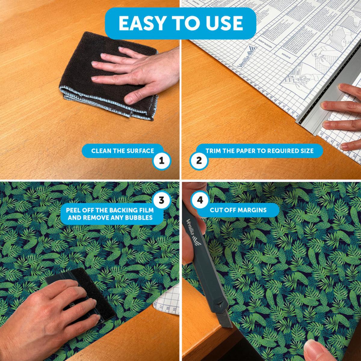 Klebefolie Blätter Waldgrün Wilderness 45x200 cm - Waldgrün, Basics (45/200cm)