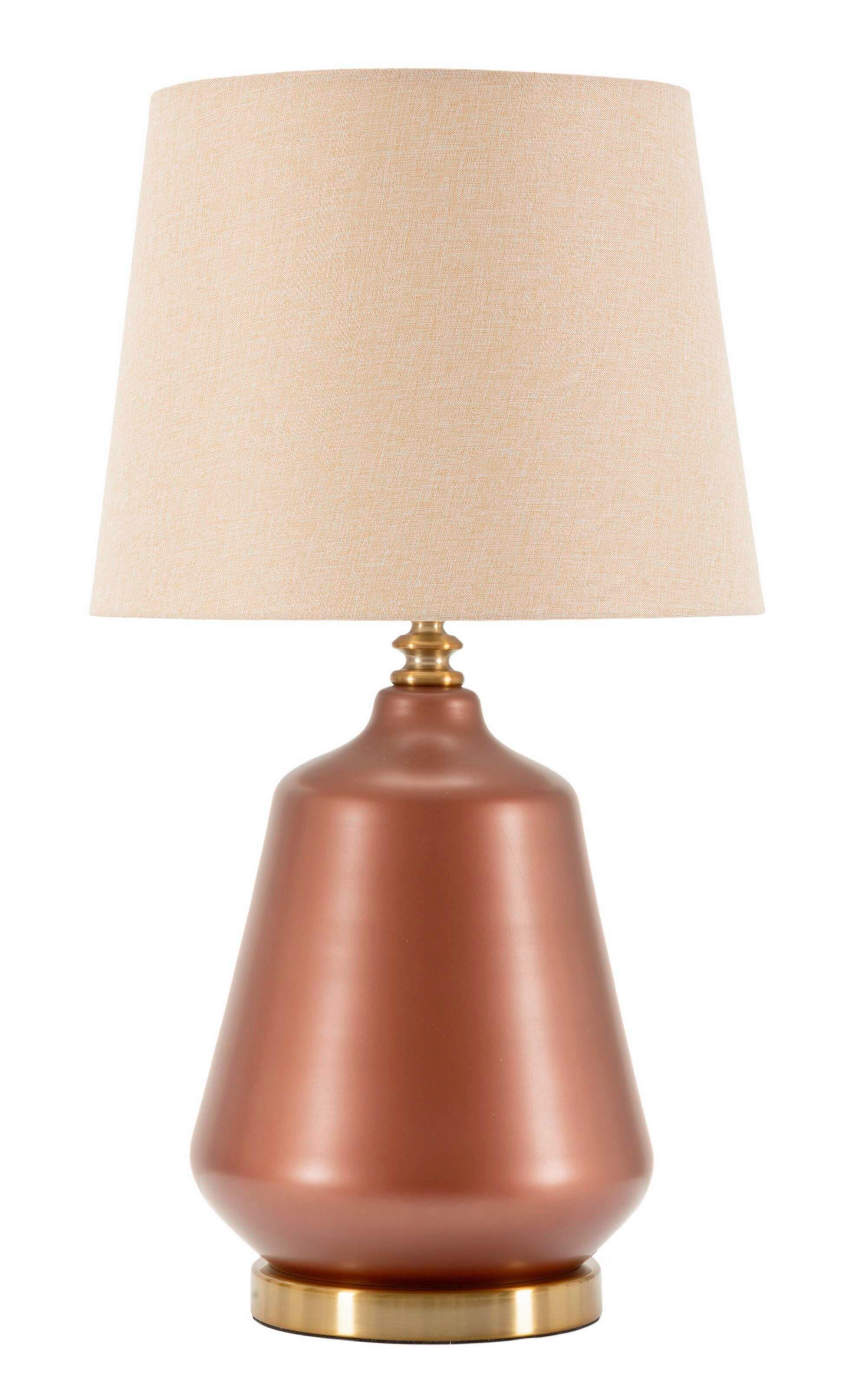 Tischleuchte Rosenthal C Braun, Goldfarben B: 35,5 cm - Goldfarben/Braun, Basics, Glas/Textil (35.5/65/35.5cm)