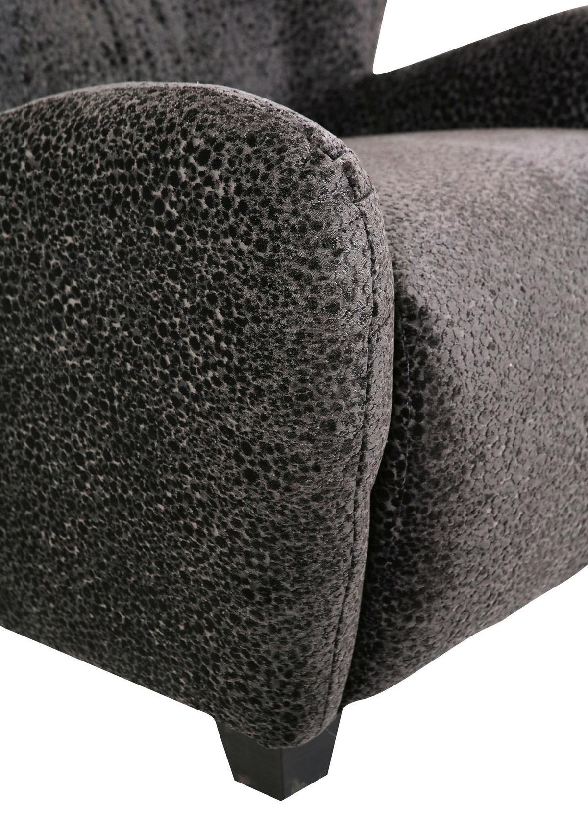 Sessel Fano - Anthrazit/Schwarz, Design, Textil (90/93/92cm) - Livetastic