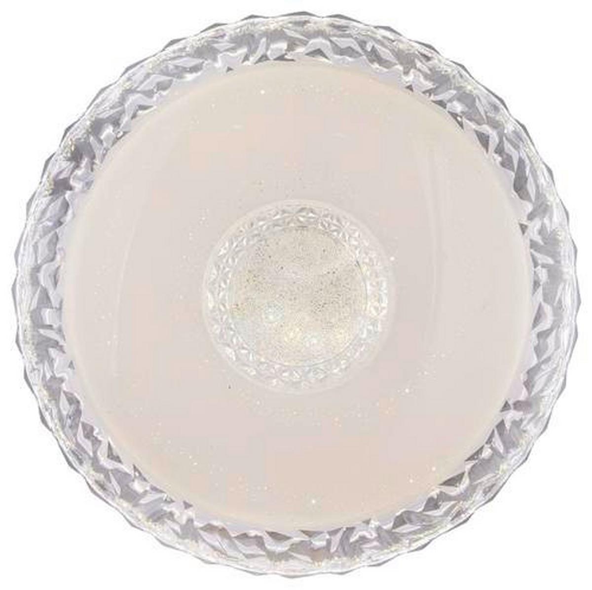 LED-Deckenleuchte Eddie Ø 50 cm Mit Smart-Steuerung - Opal/Weiß, Basics, Kunststoff/Metall (50/10cm) - Globo