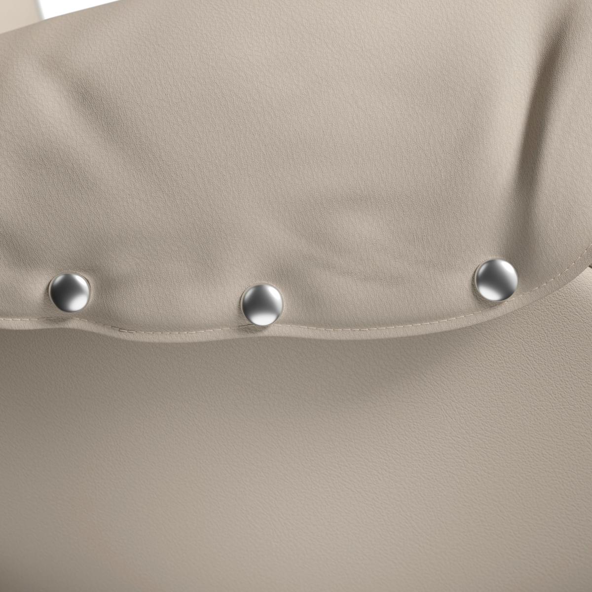 Relaxační křeslo ANDREA, béžová, s taburetem - černá/béžová, Moderní, kov/dřevo (82/105/80cm) - Bessagi Home