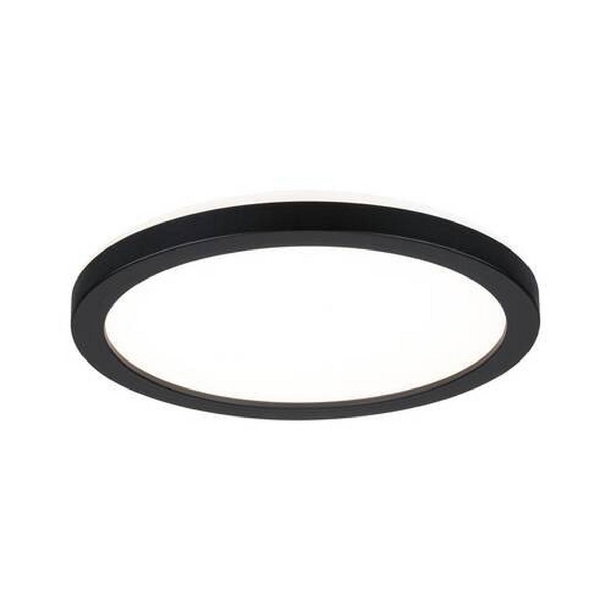 Led-paneel Ø 19 Cm Rund Mit Schwarzem Rahmen - Schwarz, Basics, Kunststoff (19cm) - Paulmann