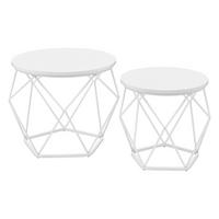 SADA KONFERENČNÝCH STOLÍKOV BIELA - biela, Trend, kov/kompozitné drevo (48,2/39,2/48,2cm) - MID.YOU
