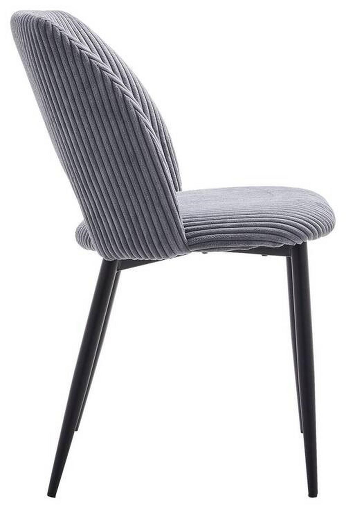 Židle Zoe šedá - šedá/černá, Lifestyle, kov/textil (51/82/57cm) - Mömax