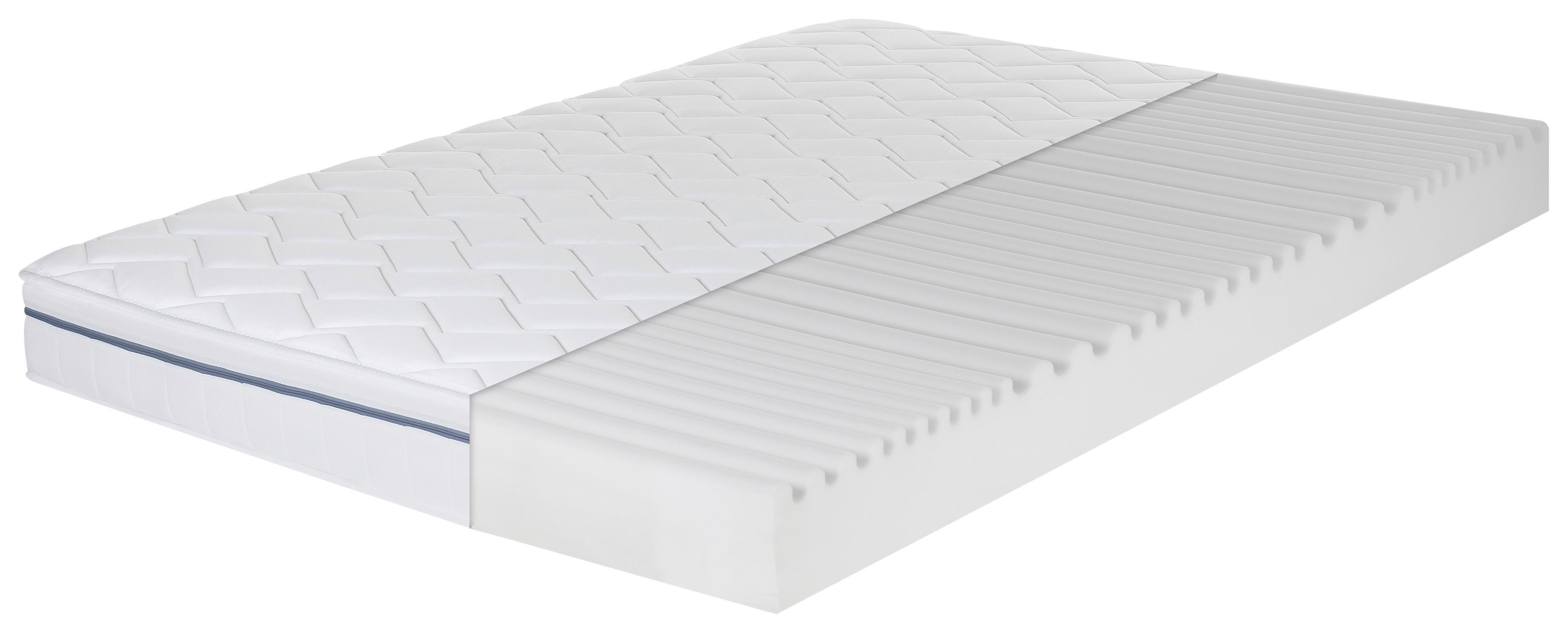 Kaltschaummatratze Air Wave 140x200 cm H2+h3, H: 23 cm - Weiß, Basics, Textil (140/200cm) - MID.YOU