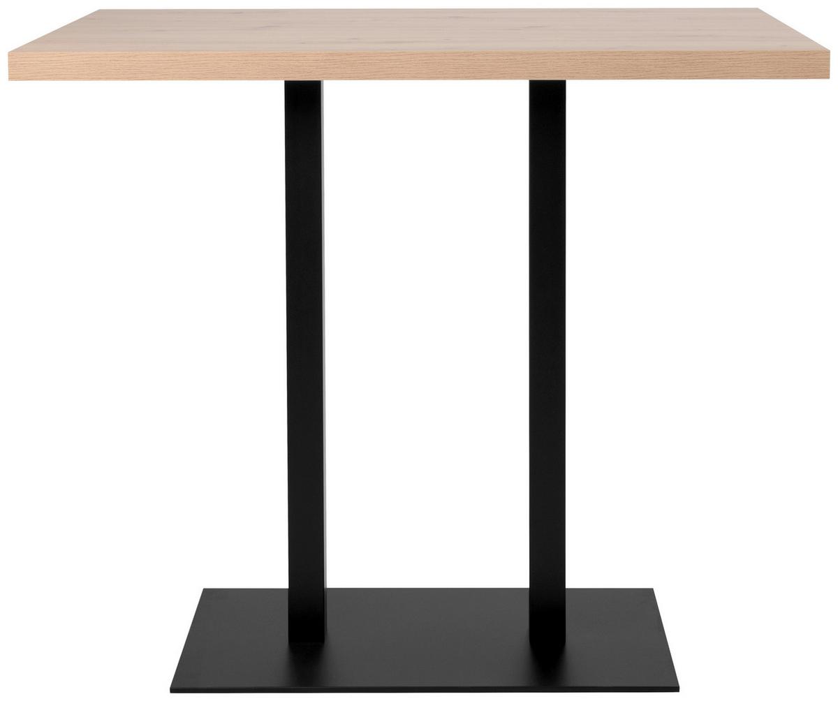 Bartisch Quadrato 120 Bartisch - Schwarz/Eiche Artisan, Design, Holzwerkstoff/Metall (120/70/105cm) - MID.YOU