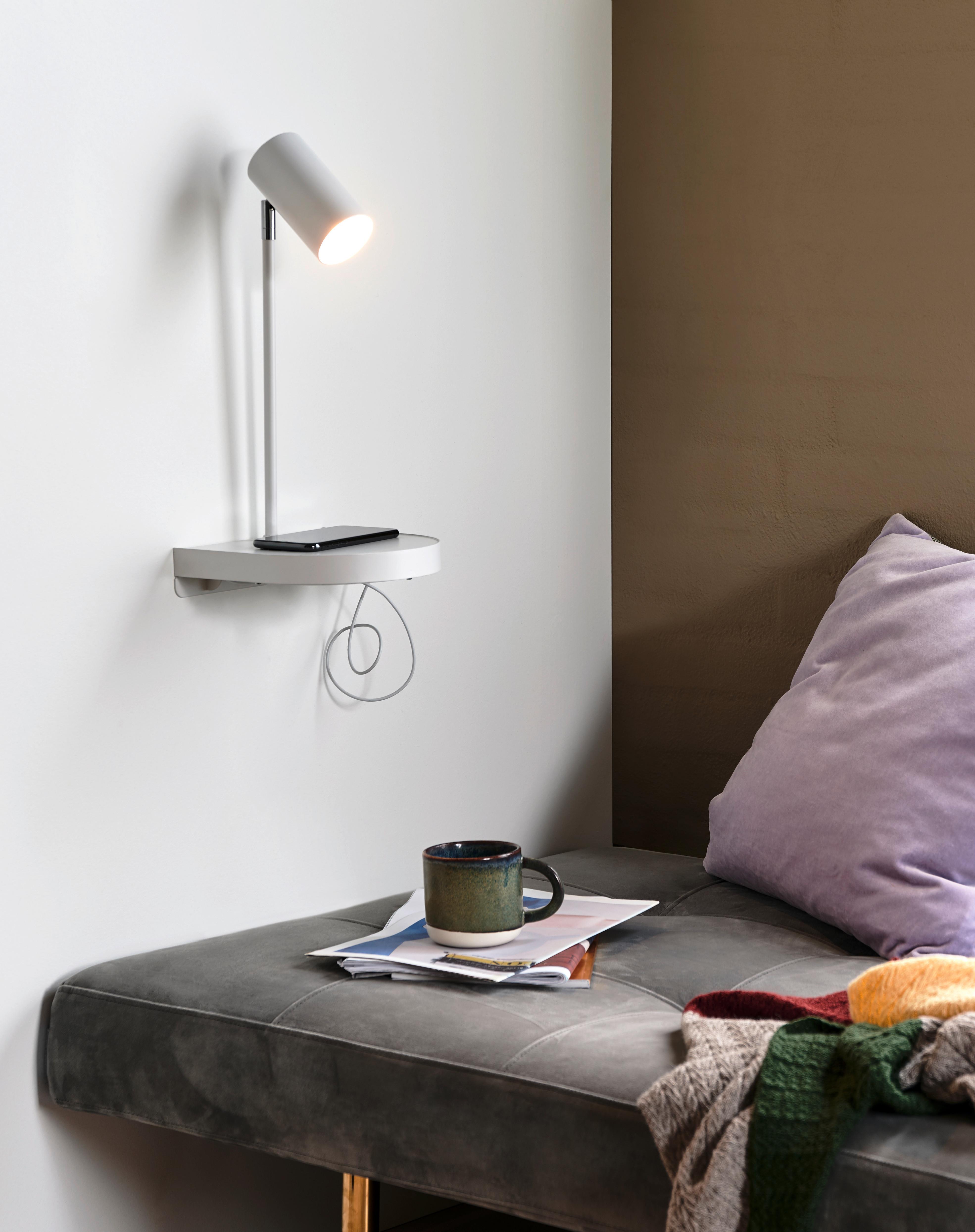Wandleuchte Cody Wala Weiß L: 20 cm - Weiß, Design, Metall (20/20/42,9cm) - Nordlux