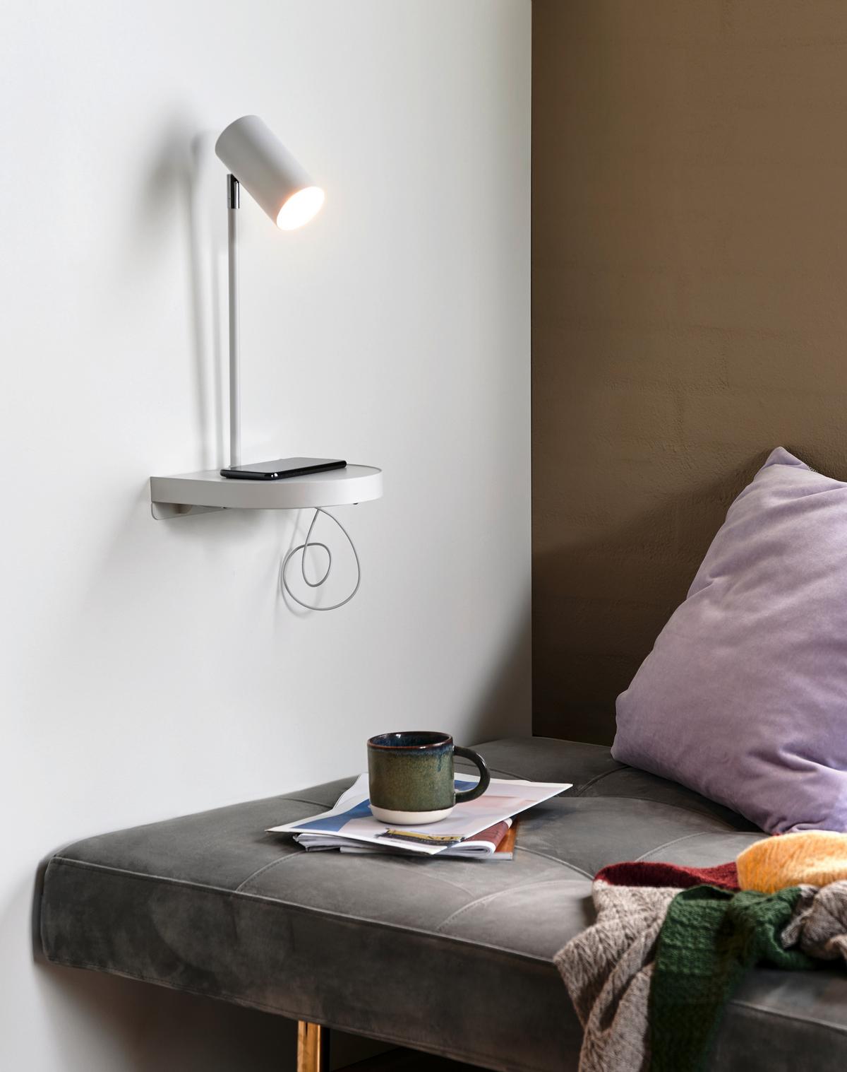 Wandleuchte Cody Wala Weiß L: 20 cm - Weiß, Design, Metall (20/20/42,9cm) - Nordlux
