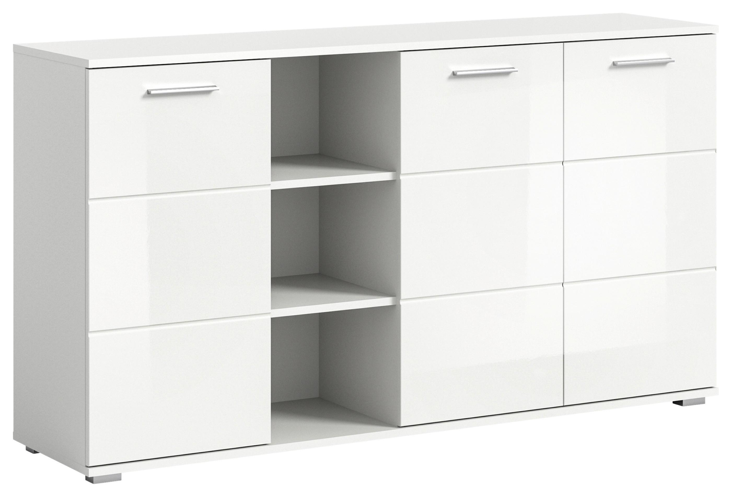 Kommode Prego - Weiß Hochglanz, Design, Holzwerkstoff (150/83/37cm) - MID.YOU