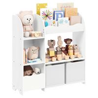 Toy Storage Shelf Weiß B: 62,5 cm - Weiß, MODERN, Holzwerkstoff/Textil (62,5/70,2/29,5cm) - MID.YOU
