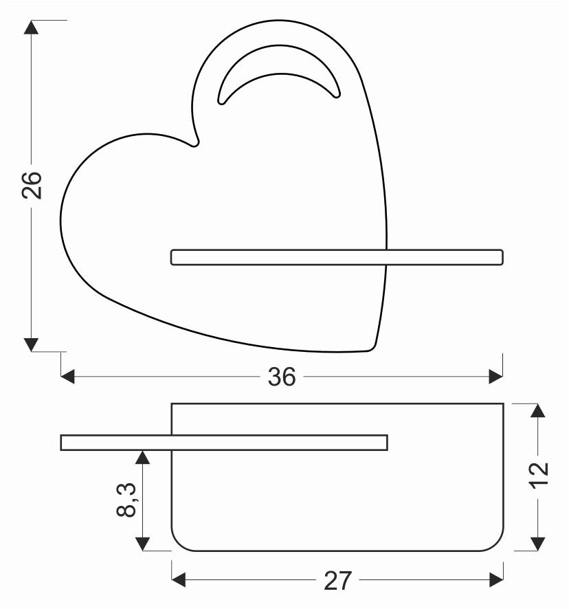 Kinderwandleuchte 21-84576 Heart - Hellblau, KONVENTIONELL, Holz/Holzwerkstoff (36/12/26cm)