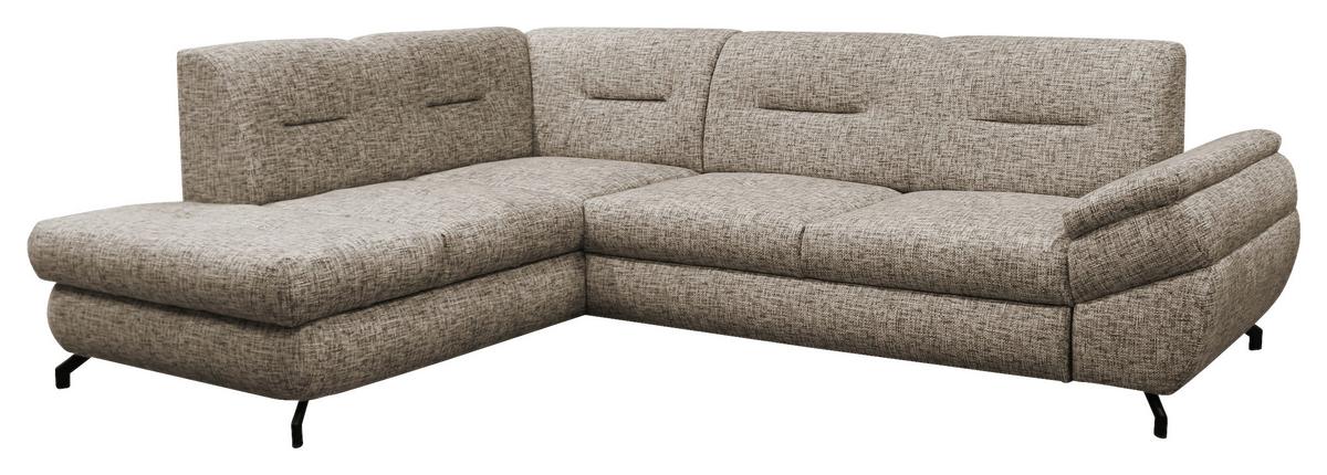 Ecksofa Imo Hellbraun 201x274 Cm - Hellbraun/Schwarz, Design, Textil (201/274cm) - MID.YOU