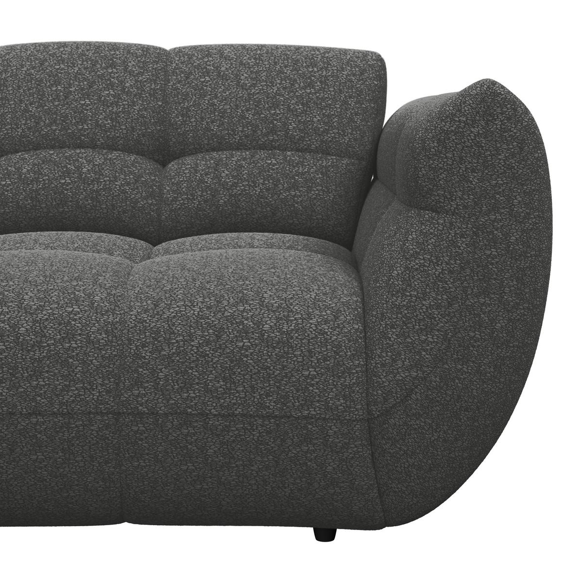 Ecksofa Panda Chenille anthrazit, 178x280cm - Dunkelgrün/Anthrazit, Trend, Textil (178/280cm)