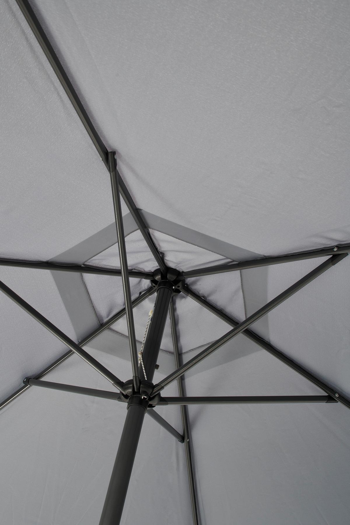 Kerti Étkezőgarnitúra Lisa - antracit/szürke, Modern, Üveg/textil - Luca Bessoni