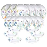 Kombiservice Madison Florenne Keramik 6 Personen Blumendekor - Multicolor, Basics, Keramik - Tognana