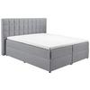 Boxspring postel ALASKA 180x200 cm šedá - šedá, Basics, kompozitní dřevo/textil (180/200cm) - MID.YOU