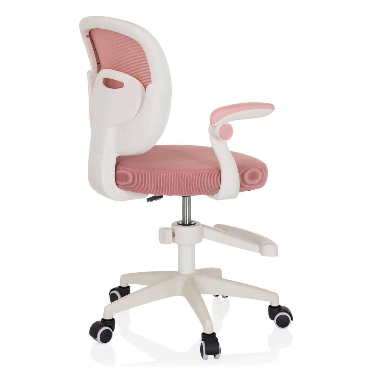 Jugenddrehstuhl Miko W Eco Rosa B: 61 cm - Rosa/Weiß, MODERN, Kunststoff/Textil (61/84-97/55cm) - MID.YOU