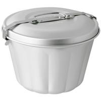 Wasserbadform Rund DxH: 21x16,5 cm mit Deckel - Silberfarben, Basics, Metall (21/16,5cm) - Dr.Oetker