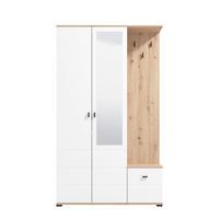 Előszobafal Canvey 115/197cm - Artisan tölgy/fehér, Modern, faalapú anyag (115,5/197/35cm)