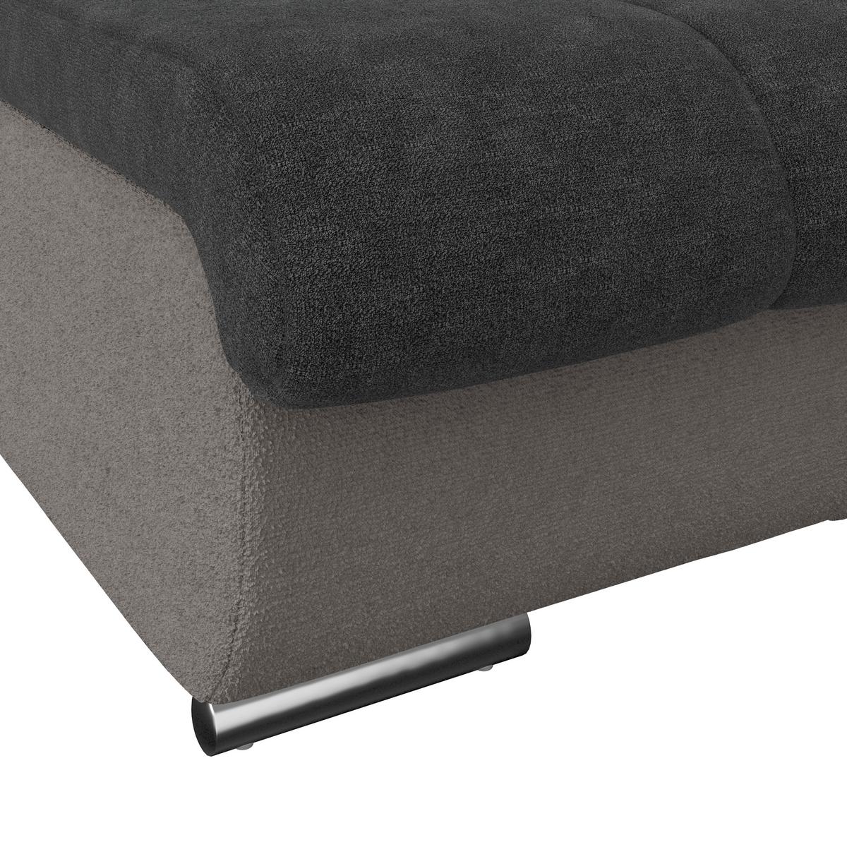 Hocker Multi - Chromfarben/Anthrazit, MODERN, Textil (100/43/80cm)
