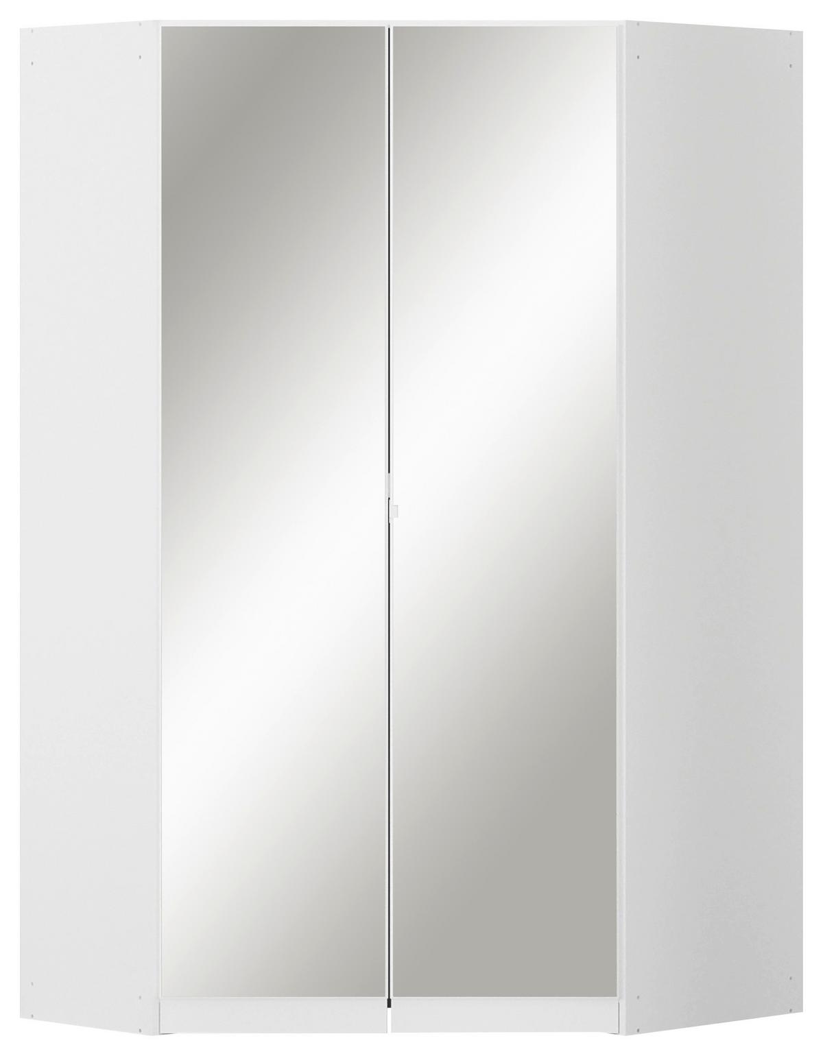 Eckkleiderschrank Costa Weiß B: 117 Cm - Weiß, MODERN, Holzwerkstoff (117/197/104cm) - Rauch Möbel