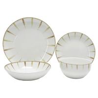 Tafelservice Mika - Braun/Weiß, Basics, Keramik - Luca Bessoni