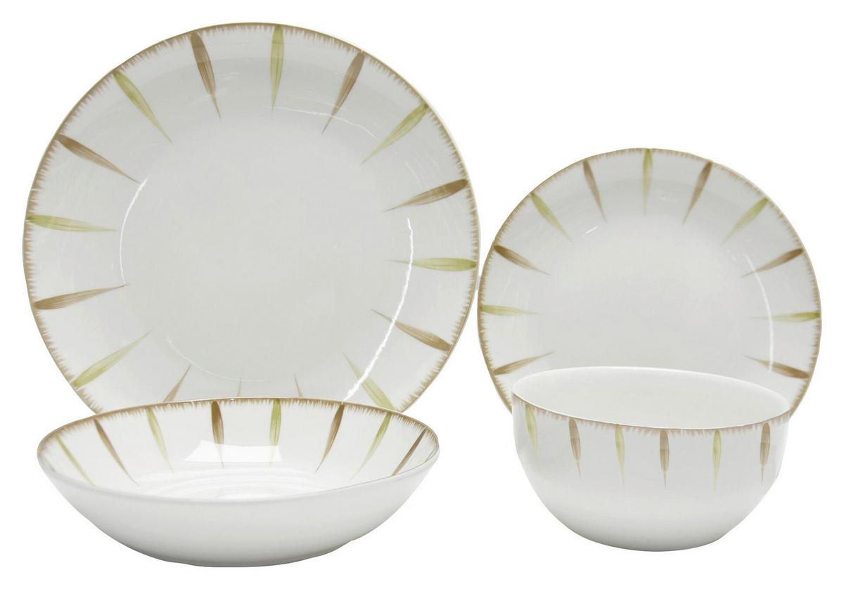 Tafelservice Mika - Braun/Weiß, Basics, Keramik - Luca Bessoni