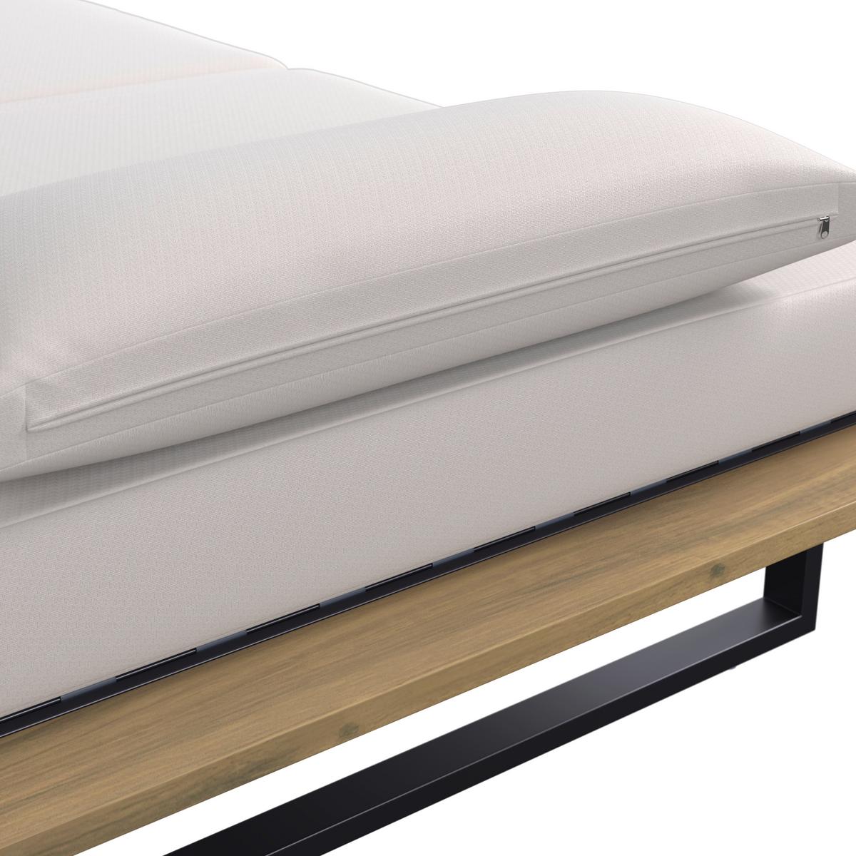 ZAHRADNÍ LEHÁTKO EVA - černá/krémová, Moderní, kov/dřevo (220/90/95cm) - Bessagi Garden