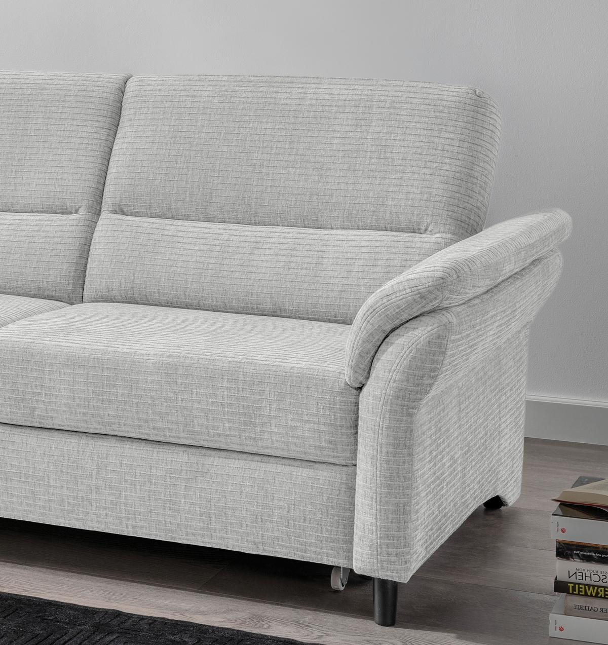 Ecksofa Cavoli, Weiß S: 176x279 cm - Schwarz/Weiß, MODERN, Textil (176/279cm) - Livetastic