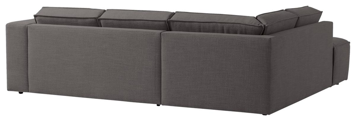 Ecksofa Dice Dunkelgrau 220x275 cm - Dunkelgrau/Schwarz, MODERN, Textil (220/275cm) - Trendmanufaktur