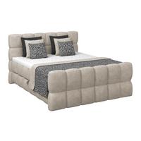 Boxspringbett Brisbane inkl. Bettkasten 200x200 - Beige, Trend, Holz/Holzwerkstoff (200/220cm) - Sembella