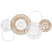 Wanddeko Samuel - Weiß/Grau, Basics, Papier/Metall (72/37/1cm) - Luca Bessoni