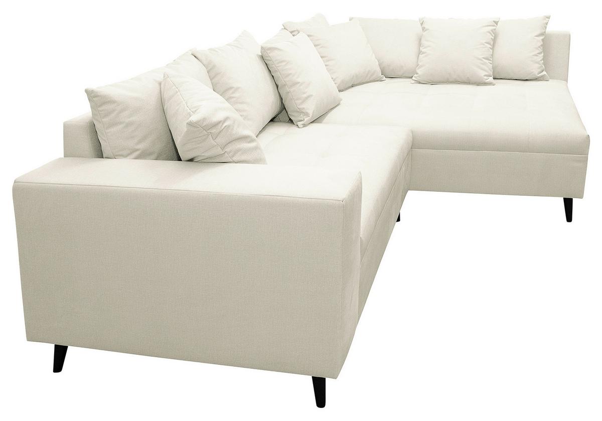 Ecksofa Pruno Hellgrau S: 247x174 Cm - Hellgrau/Schwarz, Design, Textil (247/174cm) - MID.YOU