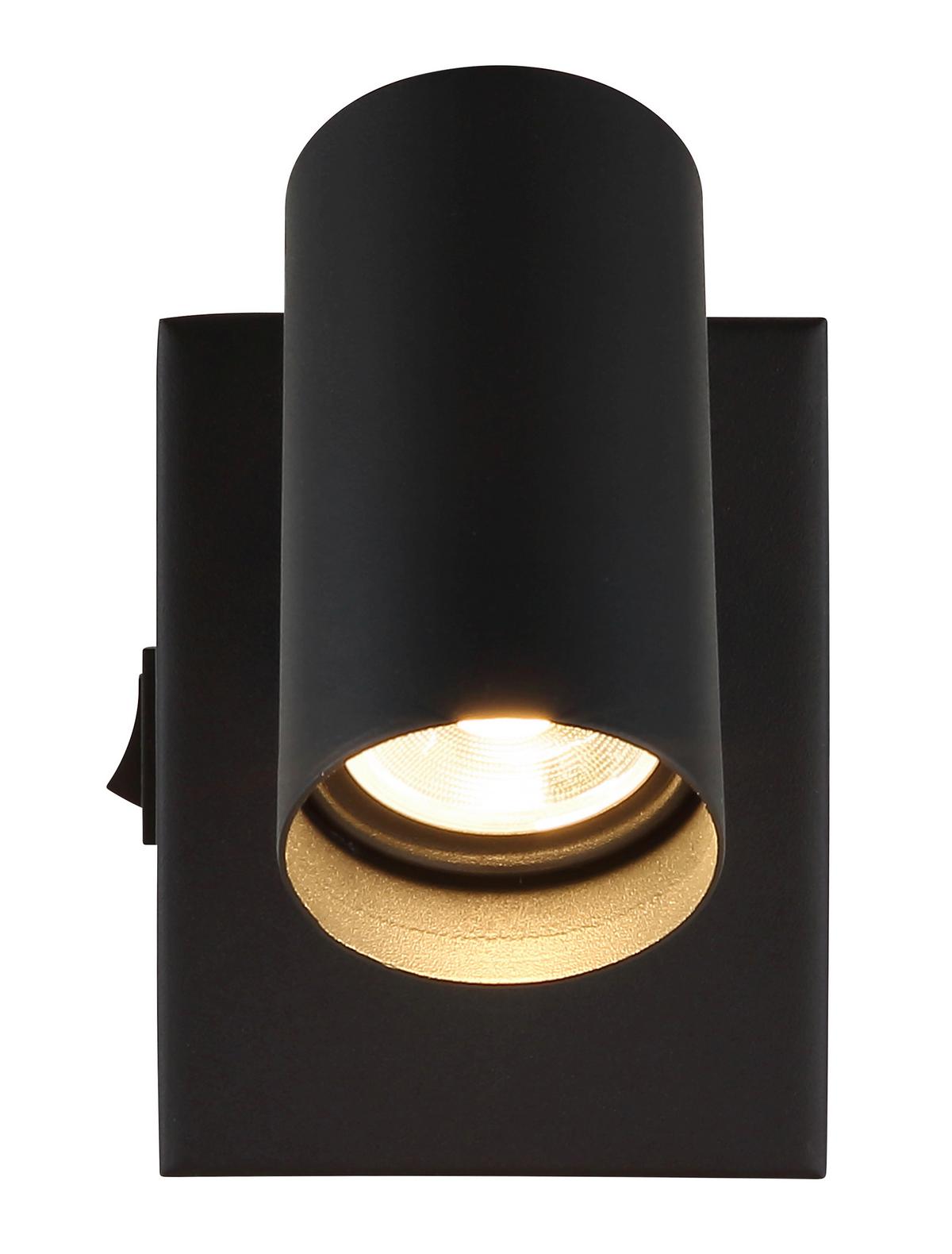 LED-Strahler 3000k, 6w - Schwarzchrom/Schwarz, Design, Metall (11/9/7cm) - Globo