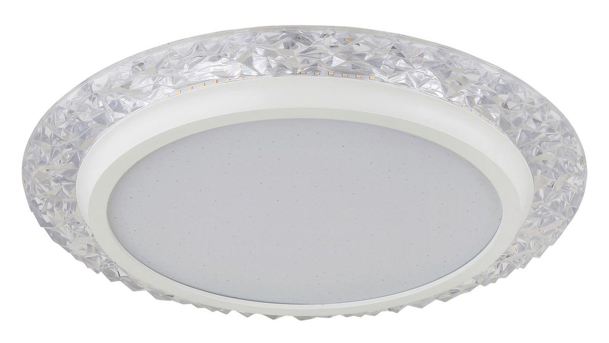 LED-Deckenleuchte 48294-22 - Transparent/Weiß, KONVENTIONELL, Kunststoff/Metall (40/6cm) - Globo