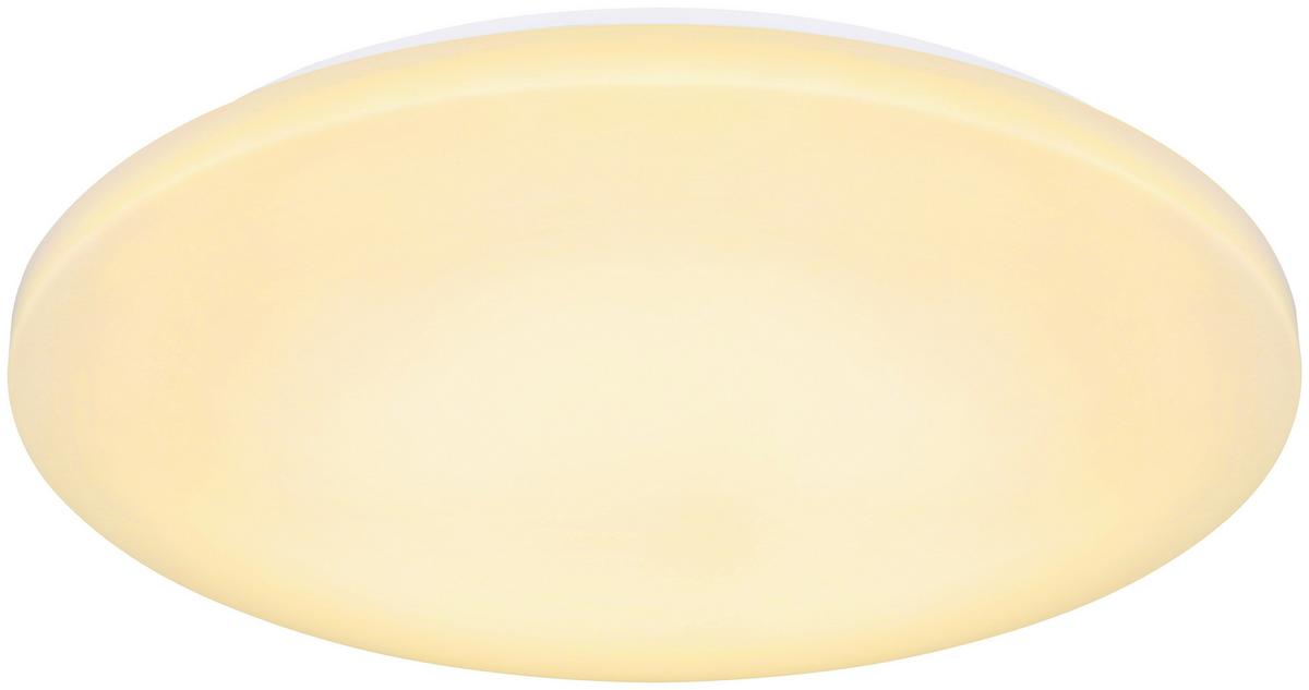 LED-Deckenleuchte Emilio Ø 54 cm Warmweißes Licht - Opal/Weiß, MODERN, Kunststoff/Metall (54cm) - Luca Bessoni