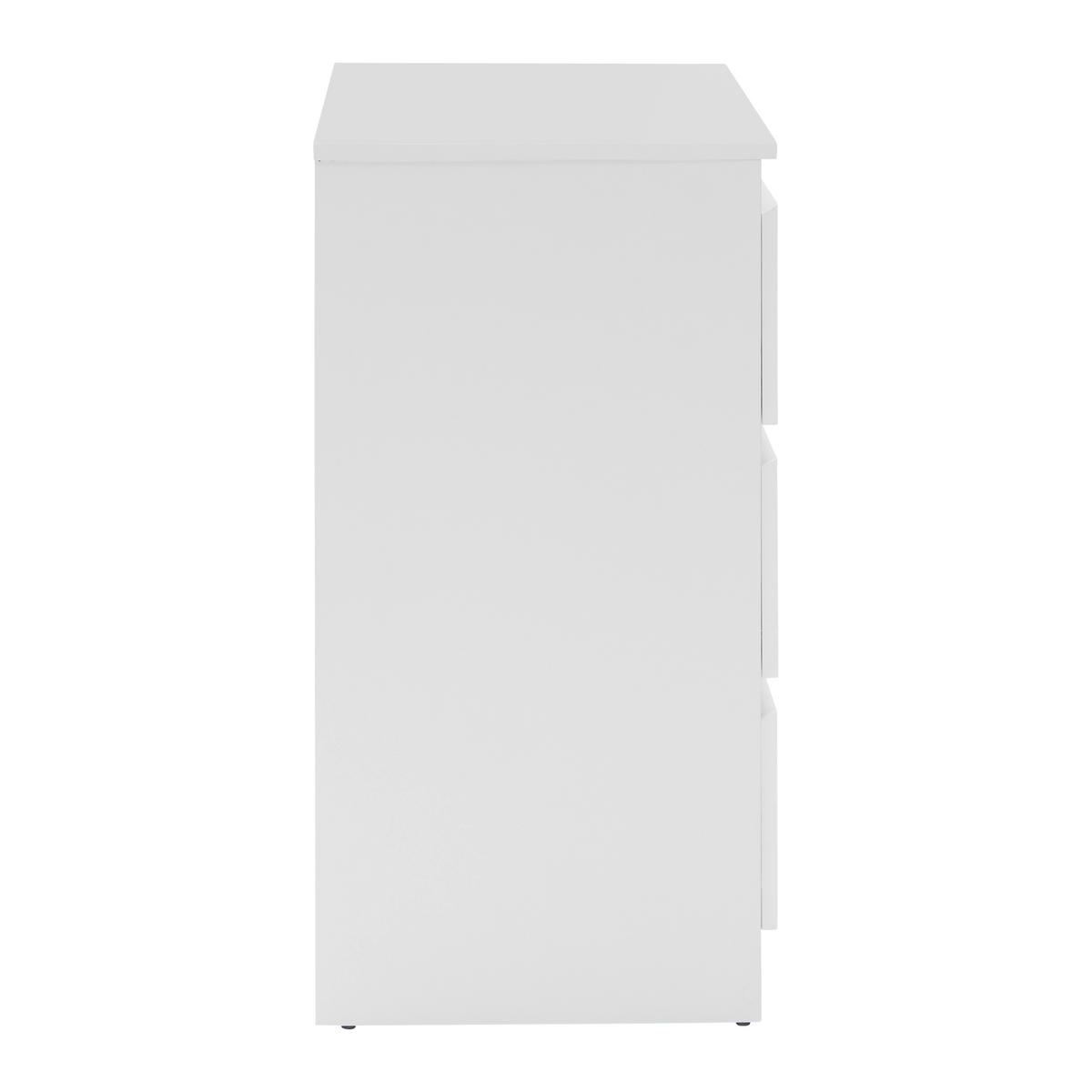 KOMODA MARA - čierna/biela, Konventionell, kompozitné drevo/plast (77/80/42cm) - Mömax