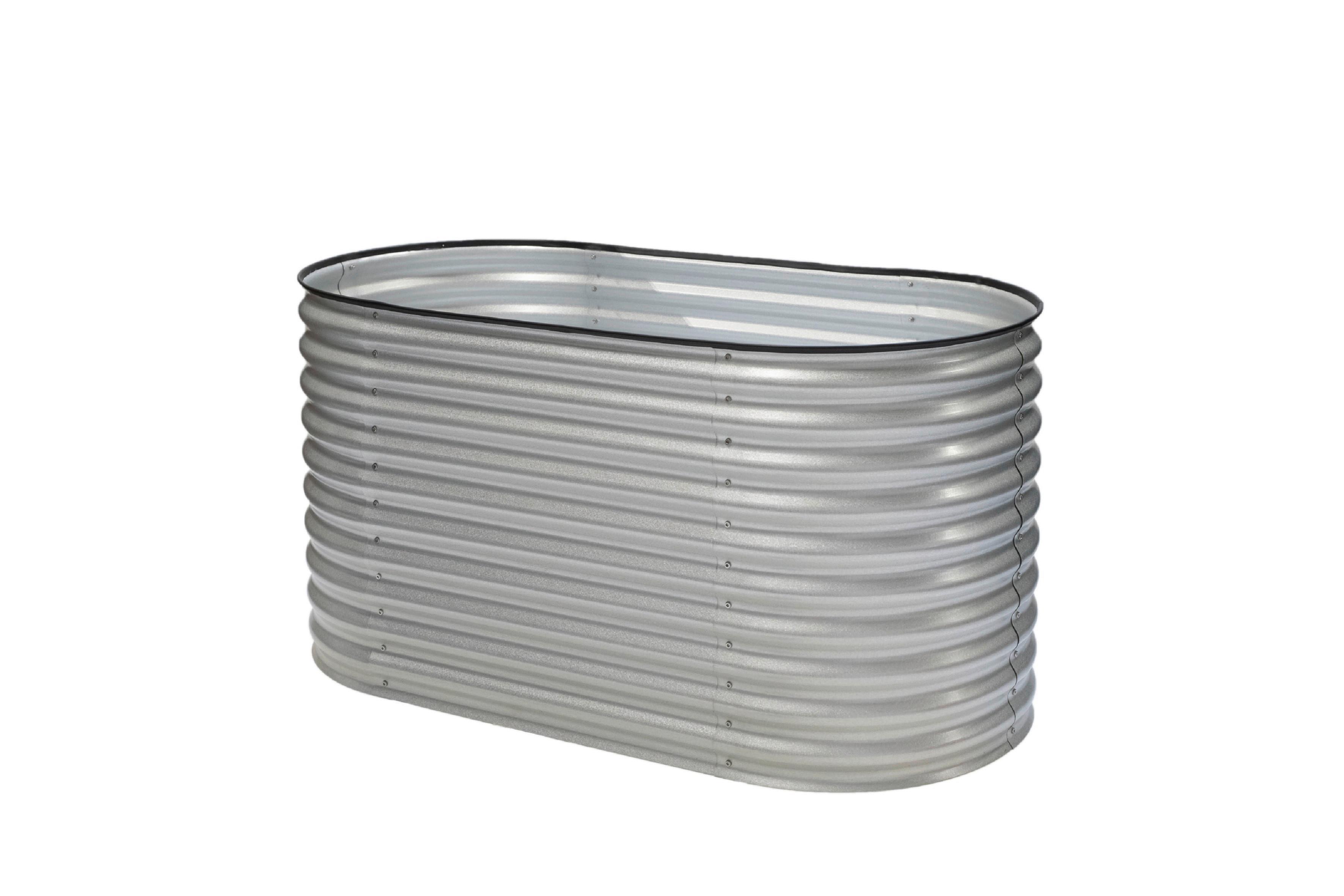 HOCHBEET METALL HOCHBEET OVAL 160 CM - Silberfarben, Basics, Metall (160/82/80cm)