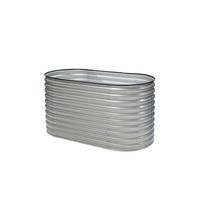 HOCHBEET METALL HOCHBEET OVAL 160 CM - Silberfarben, Basics, Metall (160/82/80cm)