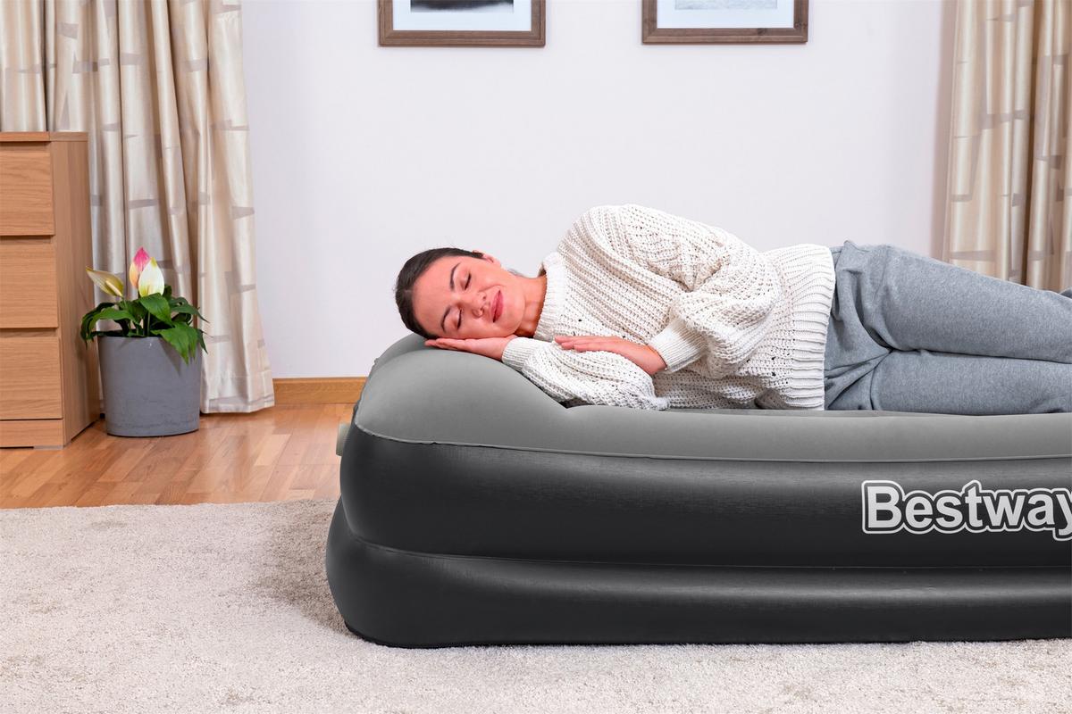 Luftmatratze Tritec Airbed Twin 191x97x46 Cm Bis 150 Kg - Schwarz/Grau, MODERN, Kunststoff (191/97/46cm) - Bestway