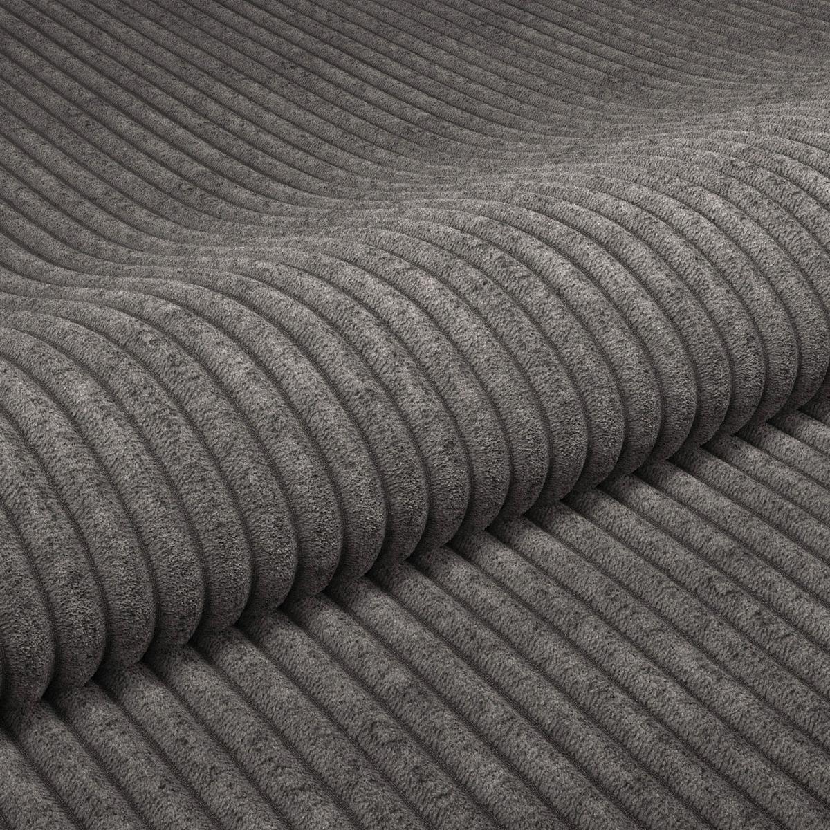 Big Sofa Pelle Mit Kissen B: 261 Cm Dunkelgrau - Wengefarben/Dunkelgrau, Trend, Textil (261/124cm) - Luca Bessoni