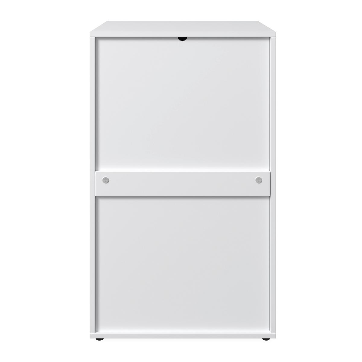 Komoda Mick - bílá/černá, Moderní, kompozitní dřevo/plast (46/77/40cm) - Modern Living