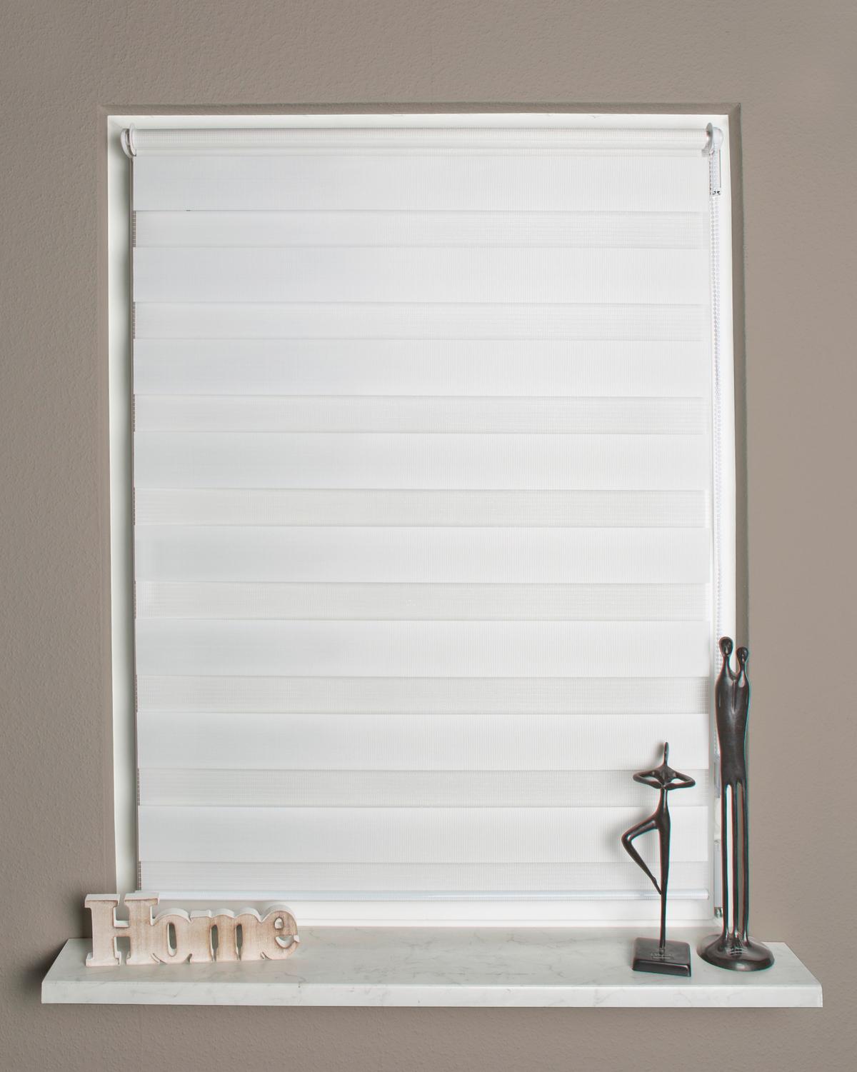 Doppelrollo Weiß B: 40 Cm - Weiß, Design, Textil (40/150cm)