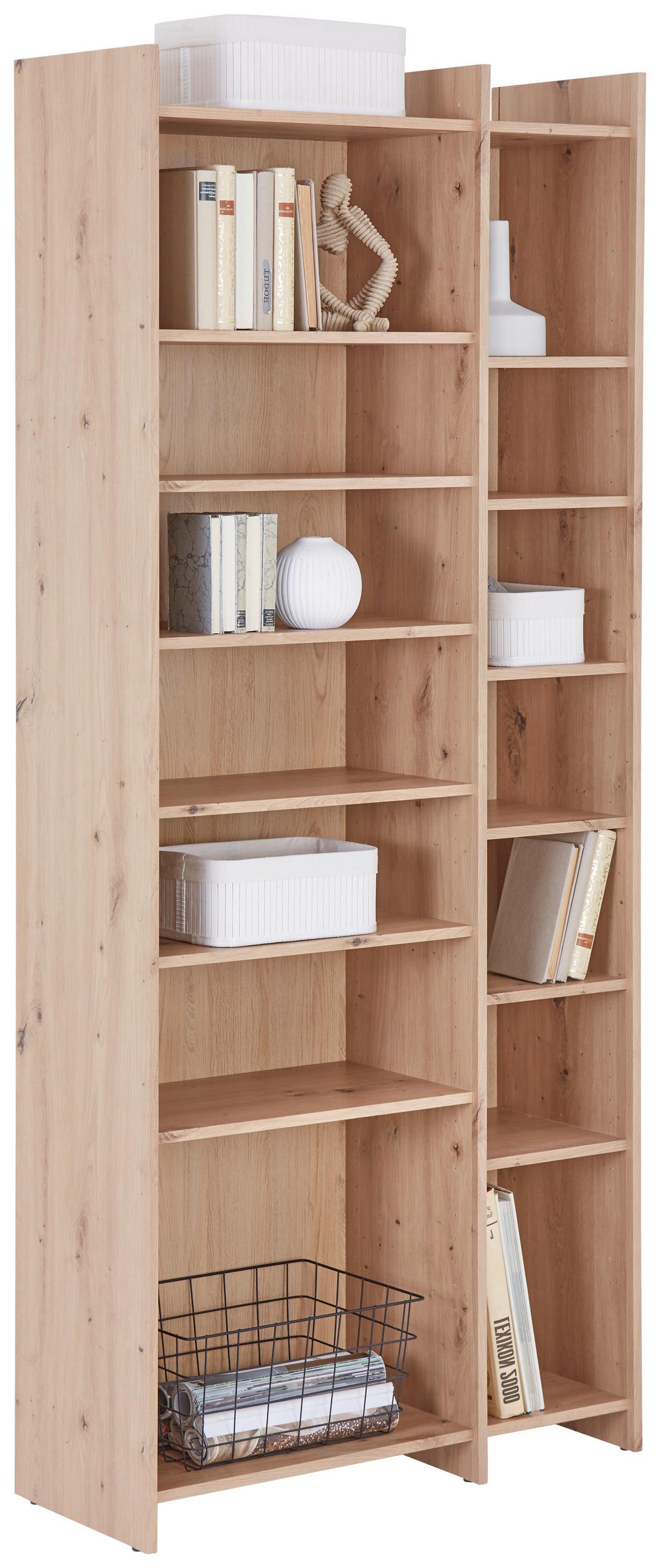 REGÁL LENNY PR 23083-REG/191/80 - čierna/dub artisan, Modern, kompozitné drevo/plast (80/191/31,8cm)