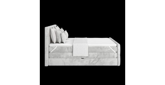 Boxspringbett mit Topper und Bettkasten 180x200 cm Medino - Hellgrau, KONVENTIONELL, Holz/Holzwerkstoff (180/200cm) - Luca Bessoni